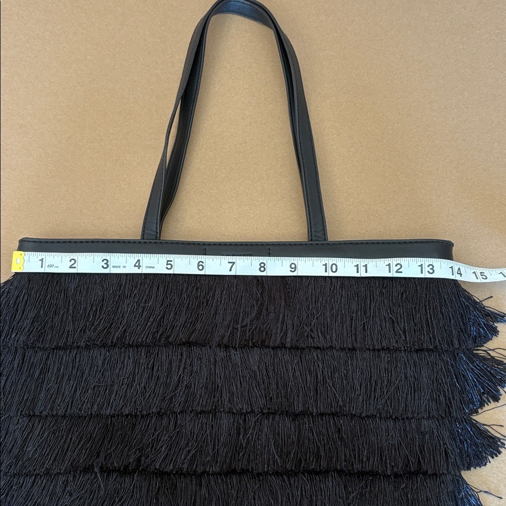 NINE WEST Black Fringe Tote Bag - Picture 4 of 11